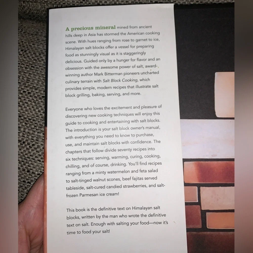 Salt block cooking recipe book Mark Bitterman best selling author of salted